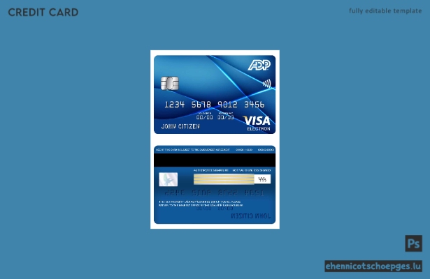 USA ADP Earnings Bank Visa Electron Card Beispielvorschau